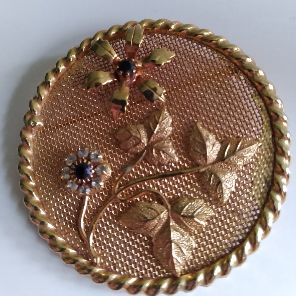 Beautiful Unique Jeweled Circle Brooch & Pendant